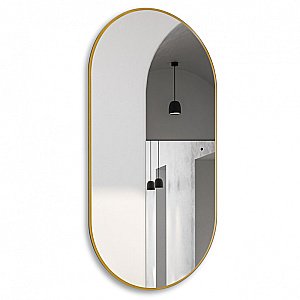 Зеркало ABBER Kontur AG6304SCG 55x105 золото в ванную от интернет-магазине сантехники Sanbest