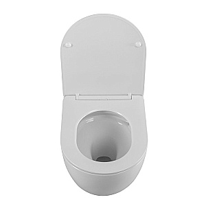 Унитаз подвесной CEZARES STYLUS-TOR CZR-6601-TH-TOR/SC безободковый, смыв торнадо, с крышкой микролифт, белый купить в интернет-магазине Sanbest