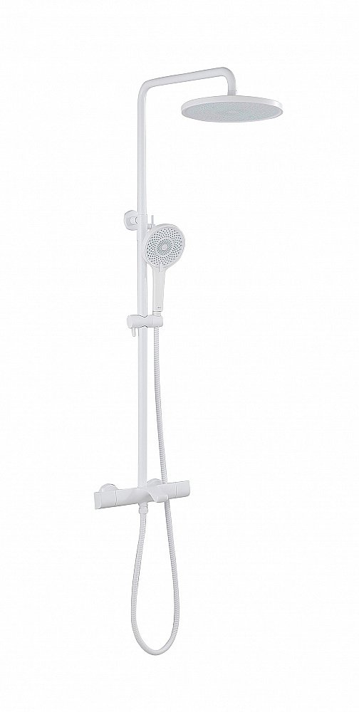 Душевая система Abber Thermostat AF8516FWL белая матовая купить в интернет-магазине сантехники Sanbest