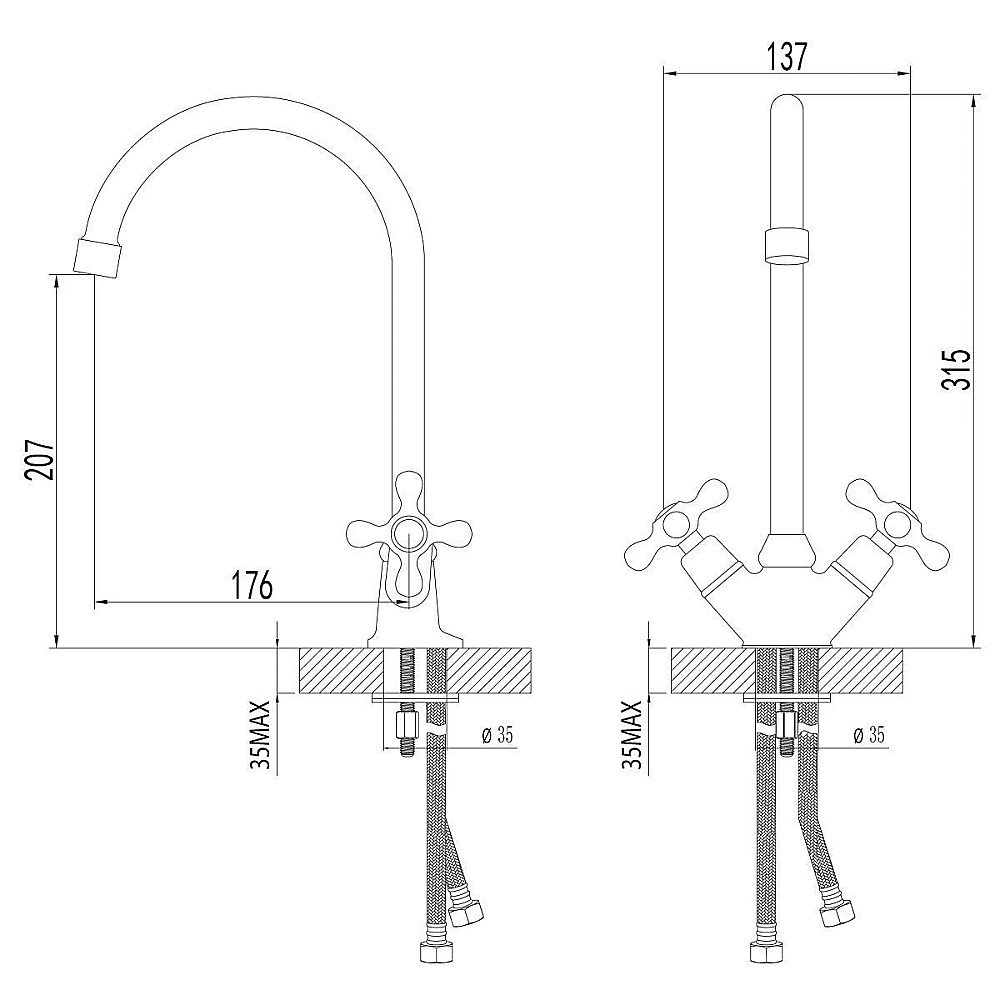 Смеситель для кухни Lemark Standard LM2105C купить в интернет-магазине сантехники Sanbest