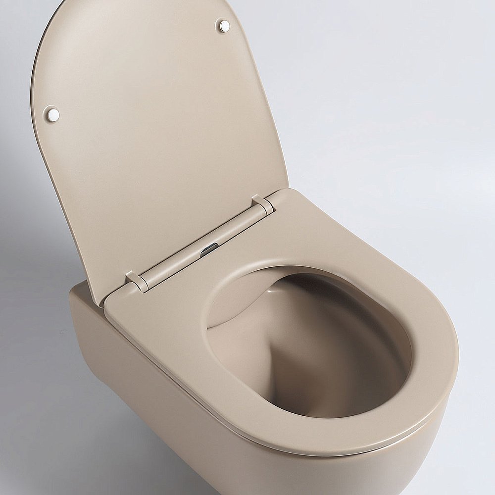 Унитаз Vincea Evo VT1-34SMC безободковый, с крышкой микролифт, капучино матовый купить в интернет-магазине Sanbest