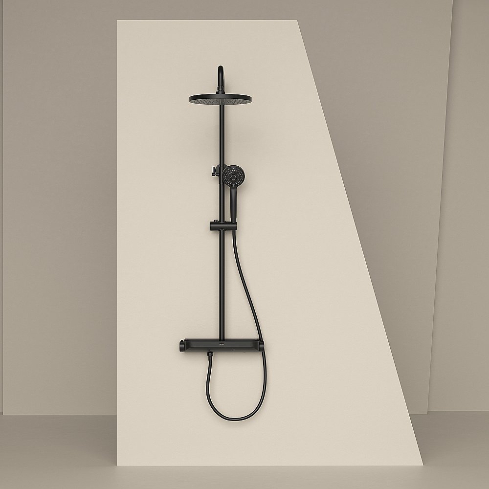 Душевая система Sancos Teo SC11002MB черный матовый купить в интернет-магазине сантехники Sanbest