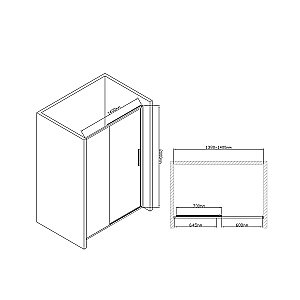Душевая дверь Vincea Slim-U VDS-2SU140CL 140 купить в интернет-магазине Sanbest