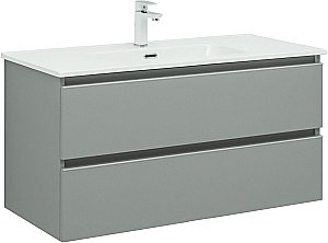 Тумба с раковиной Aquanet Вега 100 мисти грин для ванной в интернет-магазине Sanbest