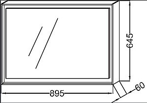 Зеркало-рамка с подсветкой Jacob Delafon RYTHMIK PURE 90 в ванную от интернет-магазине сантехники Sanbest