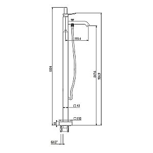 Смеситель для ванны Gattoni Ely 8808/88C0 купить в интернет-магазине сантехники Sanbest