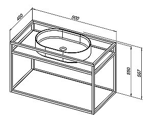 Консоль с раковиной Allen Brau Liberty 90 1.33003.60 медь для ванной в интернет-магазине сантехники Sanbest