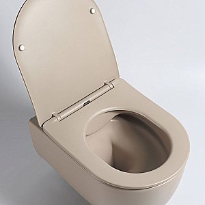 Унитаз Vincea Evo VT1-34SMC безободковый, с крышкой микролифт, капучино матовый купить в интернет-магазине Sanbest