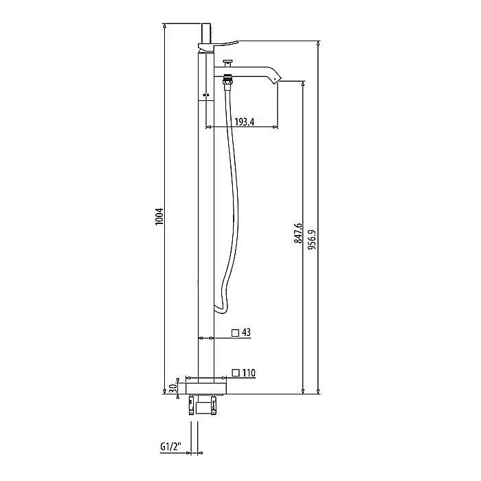 Смеситель для ванны Gattoni Ely 8808/88C0 купить в интернет-магазине сантехники Sanbest