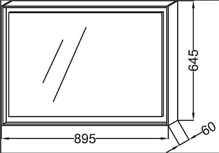 Зеркало-рамка с подсветкой Jacob Delafon RYTHMIK PURE 90 в ванную от интернет-магазине сантехники Sanbest