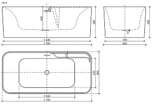 Ванна акриловая Sancos Sigma FB15 170x80 купить в интернет-магазине Sanbest