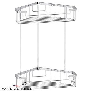 Полочка-решетка Угловая 2-х ярусная FBS Ryna 23 RYN 006 купить в интернет-магазине сантехники Sanbest