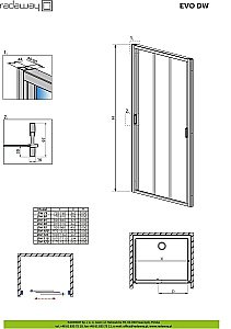 Душевая дверь Radaway Evo DW 95 купить в интернет-магазине Sanbest