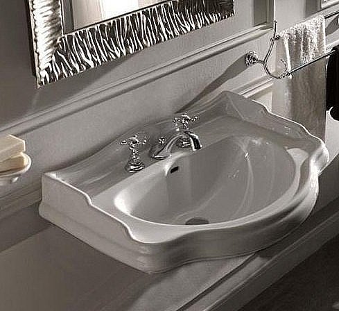 Раковина Kerasan Retro 70 104601*3 белая купить в интернет-магазине Sanbest