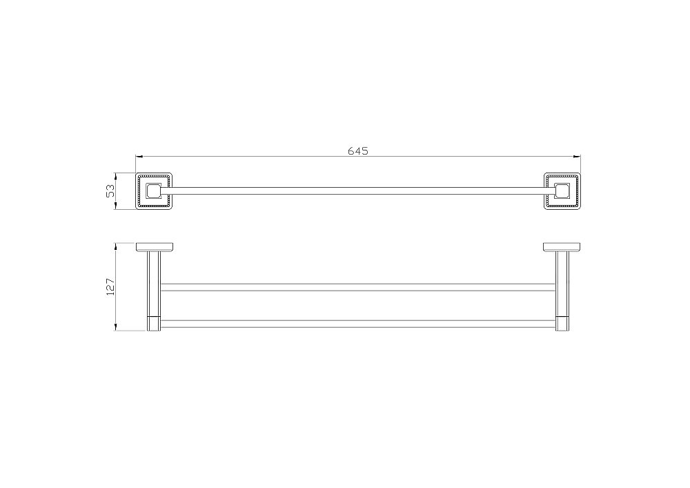 Полотенцедержатель двойной WONZON & WOGHAND ROMA WW-7211 бронза купить в интернет-магазине сантехники Sanbest