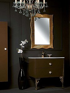 Тумба с раковиной Armadi Art Neoart 80 под моноблок стекло шоколад для ванной в интернет-магазине Sanbest