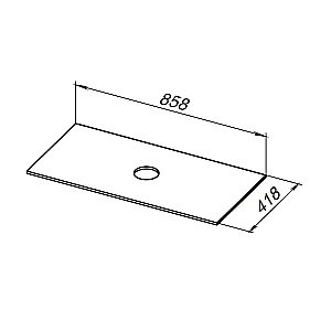 Столешница Allen Brau LIBERTY 1.33008.M 90 без отверстия, мрамор для ванной в интернет-магазине сантехники Sanbest