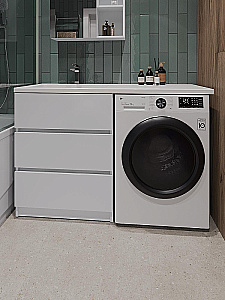 Тумба с раковиной Orange Sistema 130 ST-70TUW белая для ванной в интернет-магазине Sanbest