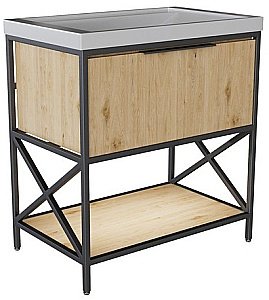 Тумба с раковиной Mixline Бруклин 80 543586 дуб бунратти для ванной в интернет-магазине Sanbest