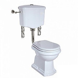 Унитаз Migliore Bella 20621 с низким бачком выпуск в пол белый/кнопка хром купить в интернет-магазине Sanbest