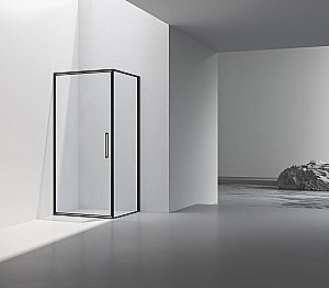 Душевой уголок Vincea Slim VSR-4SLP9010CLB 100х90 стекло прозрачное/профиль черный купить в интернет-магазине Sanbest