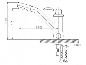 Смеситель для кухни Zorg Sanitary ZR 400 KF-47-BR Бронза купить в интернет-магазине сантехники Sanbest