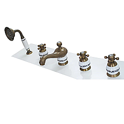 Смеситель для ванны Радомир Аладин-5 1-27-4-0-0-609 бронза купить в интернет-магазине сантехники Sanbest