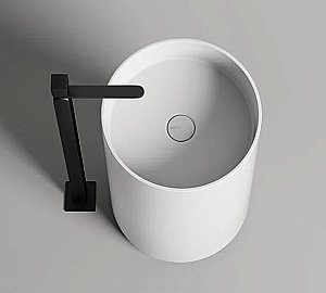 Раковина напольная Salini Armonia 01 130111SM 45 из искусственного камня S-Stone, белая матовая купить в интернет-магазине Sanbest