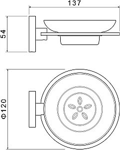 Мыльница Aquatek Оберон AQ4203CR хром купить в интернет-магазине сантехники Sanbest