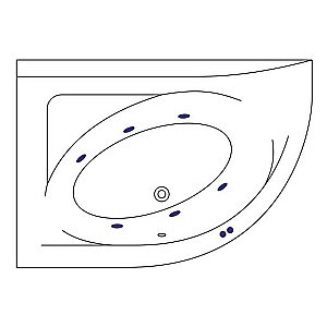 Ванна акриловая EXCELLENT Aquarella SOFT WAEX.ARL15.SOFT.GL 150x100 белая с гидромассажем купить в интернет-магазине Sanbest