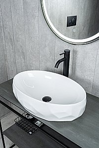 Раковина накладная Gid 9030wx белая купить в интернет-магазине Sanbest