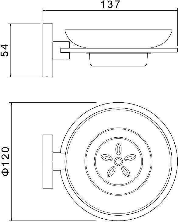 Мыльница Aquatek Оберон AQ4203CR хром купить в интернет-магазине сантехники Sanbest