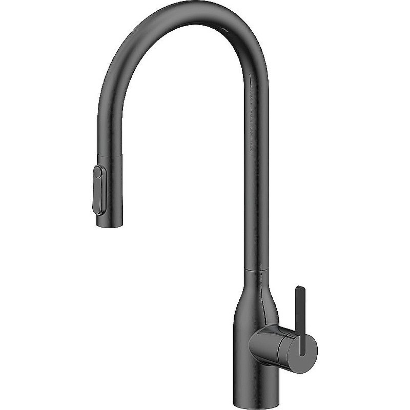 Смеситель для кухни Paulmark Universal Un213880-GM вороненая сталь купить в интернет-магазине сантехники Sanbest