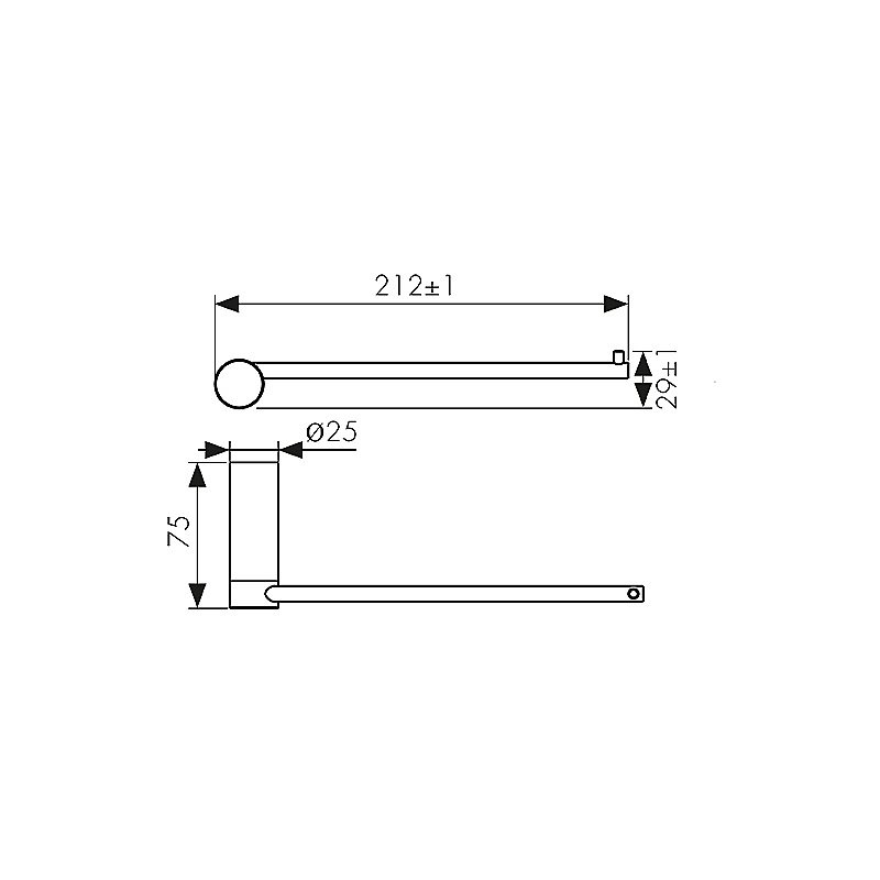 Полотенцедержатель Kaiser Vita KH-3252 вороненая сталь купить в интернет-магазине сантехники Sanbest