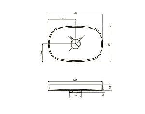 Раковина накладная NT Bagno Array 55 NT704 белая матовая купить в интернет-магазине Sanbest