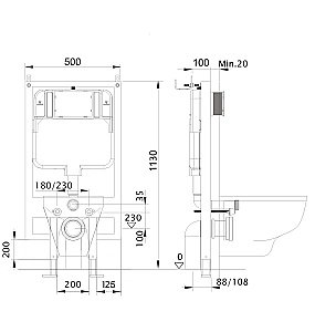 Инсталляция для унитаза Aquatek Standart INS-0000020 без кнопки купить в интернет-магазине сантехники Sanbest