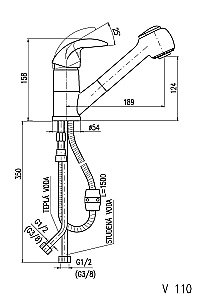 Смеситель для кухни Rav-Slezak VLTAVA V110.5 купить в интернет-магазине сантехники Sanbest