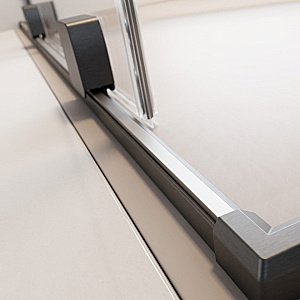 Душевое ограждение Radaway Furo SL Brushed GunMetal Walk-in 100 10306538-92-01 стекло прозрачное/профиль брашированная оружейная сталь купить в интернет-магазине Sanbest