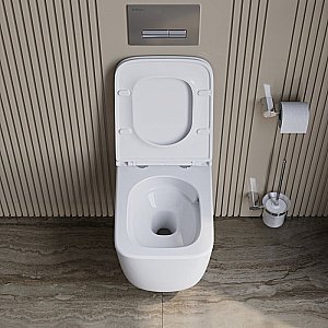 Унитаз подвесной BelBagno LUCE-TOR BB076CH-TOR/SC белый, с крышкой микролифт, безободковый, слив-торнадо купить в интернет-магазине Sanbest