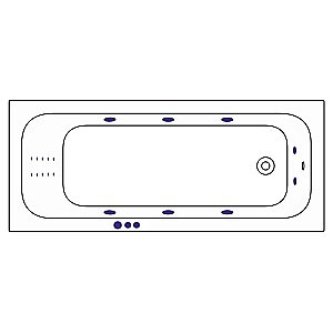 Гидромассажная ванна WhiteCross Vibe 170x70 SMART NANO белая/золото купить в интернет-магазине Sanbest