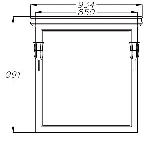 Зеркало Опадирис Борджи 00-00007322 85 светлый орех в ванную от интернет-магазине сантехники Sanbest