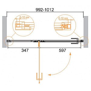 Душевая дверь Cezares BELLAGIO-B-12-100-C-BORO купить в интернет-магазине Sanbest