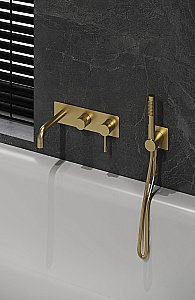 Смеситель для ванны Boheme Uno 464-3-MG золото матовое купить в интернет-магазине сантехники Sanbest