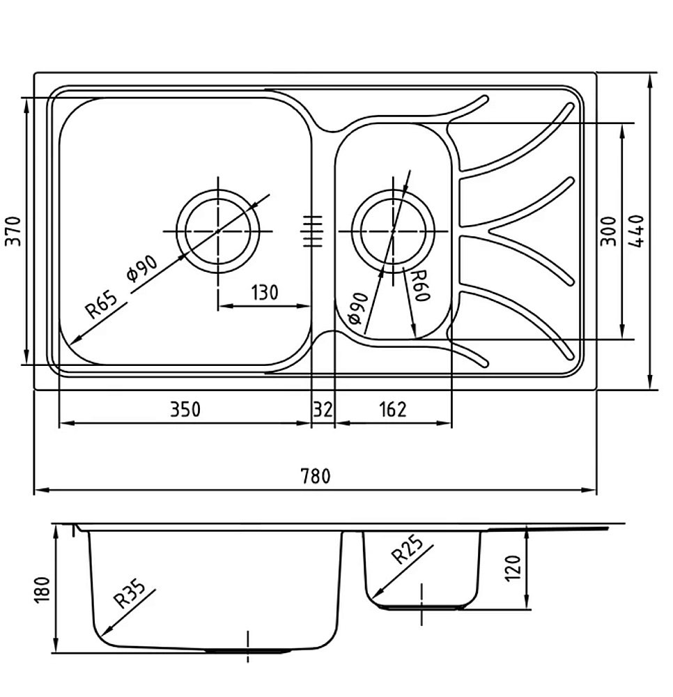 Кухонная мойка Iddis Arro ARR78S1i77 78 сатин купить в интернет-магазине сантехники Sanbest