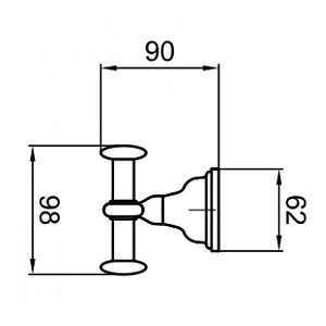 Крючок Webert Ottocento AM500401065 купить в интернет-магазине сантехники Sanbest