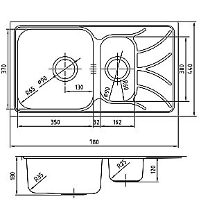 Кухонная мойка Iddis Arro ARR78S1i77 78 сатин купить в интернет-магазине сантехники Sanbest