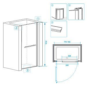 Душевая система RGW Shower Panels SP-6143-01 50140801-01 хром купить в интернет-магазине сантехники Sanbest