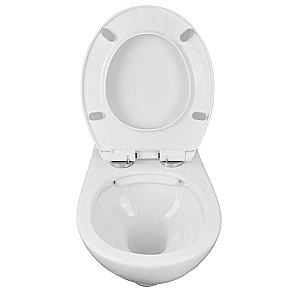 Унитаз подвесной с инсталляцией Loranto Fredo 4501+CS-WH8005 белый, безободковый, с крышкой микролифт купить в интернет-магазине Sanbest