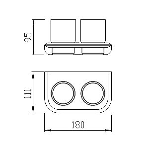 Стакан двойной для зубных щеток ABBER Nord AA1557G золото матовое купить в интернет-магазине сантехники Sanbest