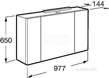 Зеркальный шкаф Roca Etna 857305806 100 белый глянец купить в интернет-магазине сантехники Sanbest
